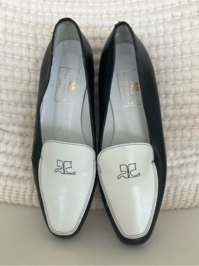 Women’s Classics Two-Tone Black & White Leather Slip-On Loafers